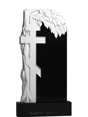 Памятник с крестом и деревом, как символ памяти